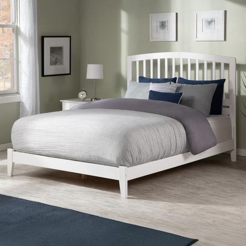 AFI, Richmond Full Solid Wood Low Profile Platform Bed, White