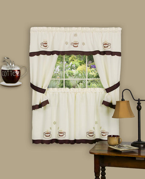 ACHIM Home Furnishings Cuppa Joe - Embellished Cottage Set - 58x24