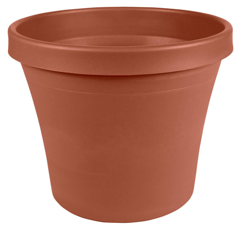 Bloem Terra Resin Saucer Tray: 8" Bottom Width - Matte, Durable, Ribbed Bottom, Indoor and Outdoor, Fits 10" Terra Pots, Terra Cotta