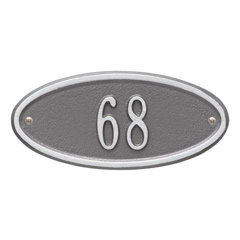 Madison Petite Wall Address Plaque Color: Pewter/Silver Letters
