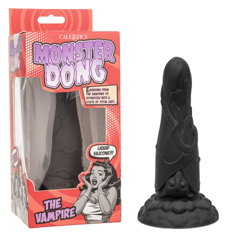 CalExotics Monster Dong The Vampire, 6.25 Inch Liquid Silicone Dildo with Sturdy Suction Cup and Monstrous Design Black SE-5504-02-3