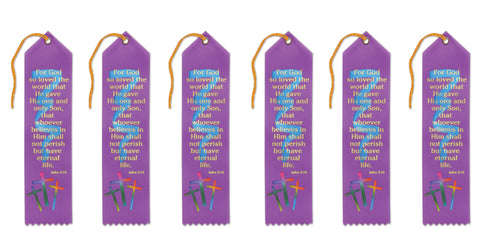 Beistle For God So Loved The World Ribbons, 2 by 8-Inch, 6-Pack