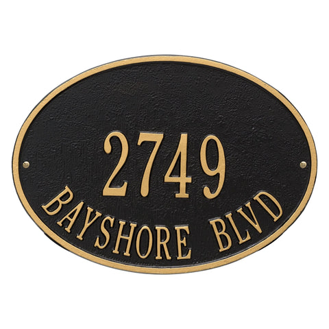 Hawthorne Standard Address Plaque Finish: Black and Gold