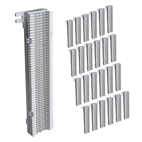 ICC 66M Wiring Block, 50-Pair Without Bracket, 66M1-50 Punch Down Block for Telephone System, Punch Down Cabling and Wire Termination, 10" H x 3.5" W x 1" D, White, 25-Pack