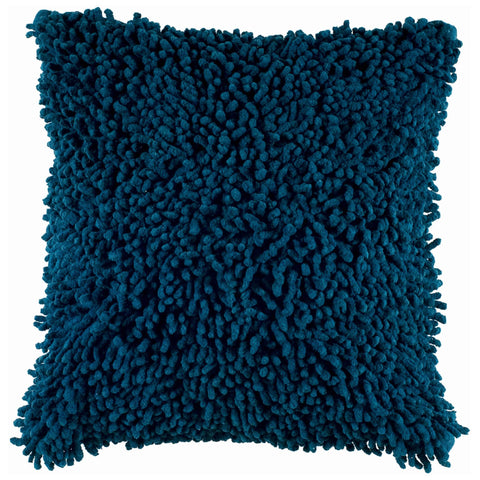 Rizzy Home | T04050 | Poly Fill Decorative Pillow | 18"x18" Blue/Blue/Solid