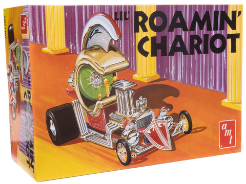 AMT Li’l Roamin’ Chariot Show Rod Model Kit 1:25 Scale – Retro Reissue of 1971 Classic Design, 100+ Parts, Chrome & Vinyl Details, Colorful Decals – Skill Level 2 – Paint & Glue Required