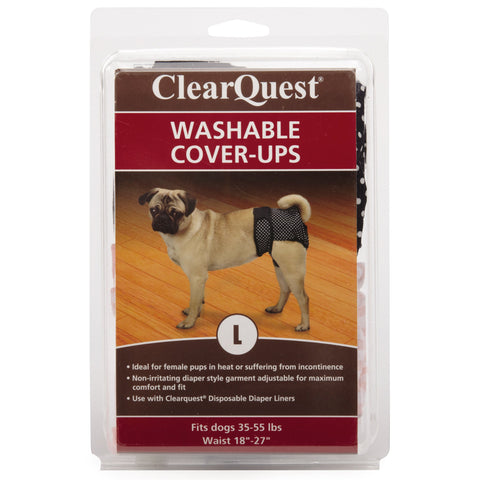 Clear Quest Wetness and Stain Protecting Dog Cover-Ups Dog Diapers, 2-Pack