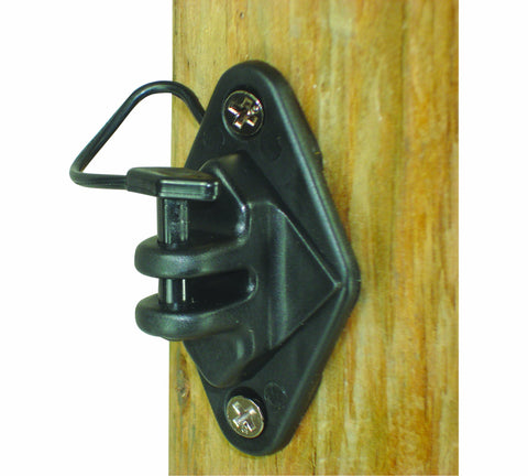 Field Guardian Wood Post Pinlock Nail-On Polywire Insulator, Black