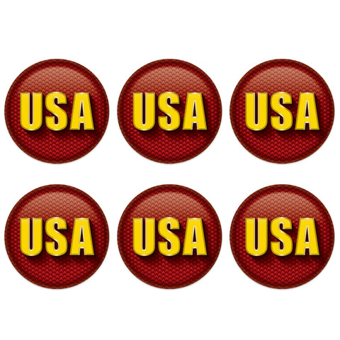 Beistle 6 Piece America USA Pinback Button Badge Pins for 4th of July Patriotic Decorations Independence Day Party Supplies and Favors, 2", Red/Yellow