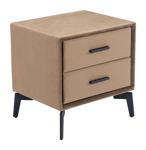 Montana Side Table Brown, Brown End Table, Modern Style, MDF Rectangular Shape Tabletop, Plywood, Indoor Living, 19.5" W x 15.7" D x 19.7" H