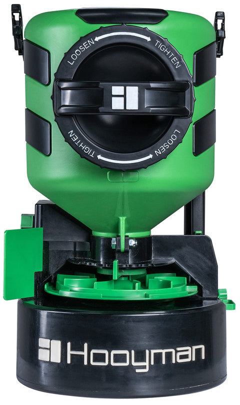 Hooyman 24V Chest Spreader with Adjustable Feed Rate, 20ft Throwing Distance, Multi-Season Use, and 35lb Hopper for Seed, Ice Melt, Fertilizer, and Granule Herbicides for Lawn, Garden, and Food Plot