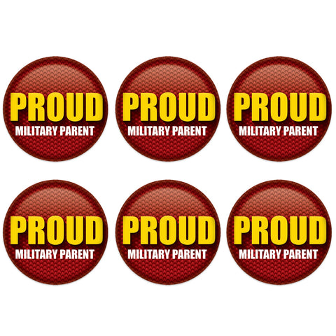 Beistle 6 Piece USA Proud Military Parent Pinback Button Badge Pins For 4th Of July Patriotic Decorations Independence Day Party Supplies And Favors