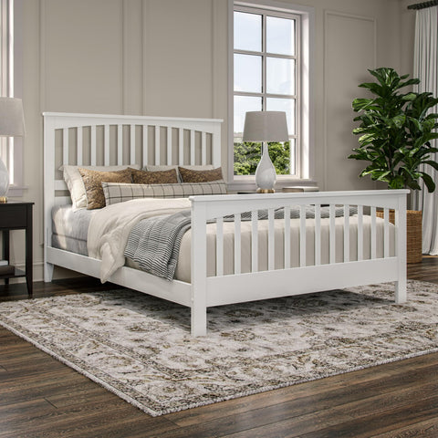 AFI, Brooklyn Queen Foundation Bed Frame with Matching Footboard, White