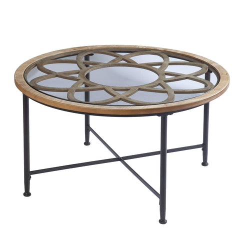 Melvoir Glass-Top Cocktail Table