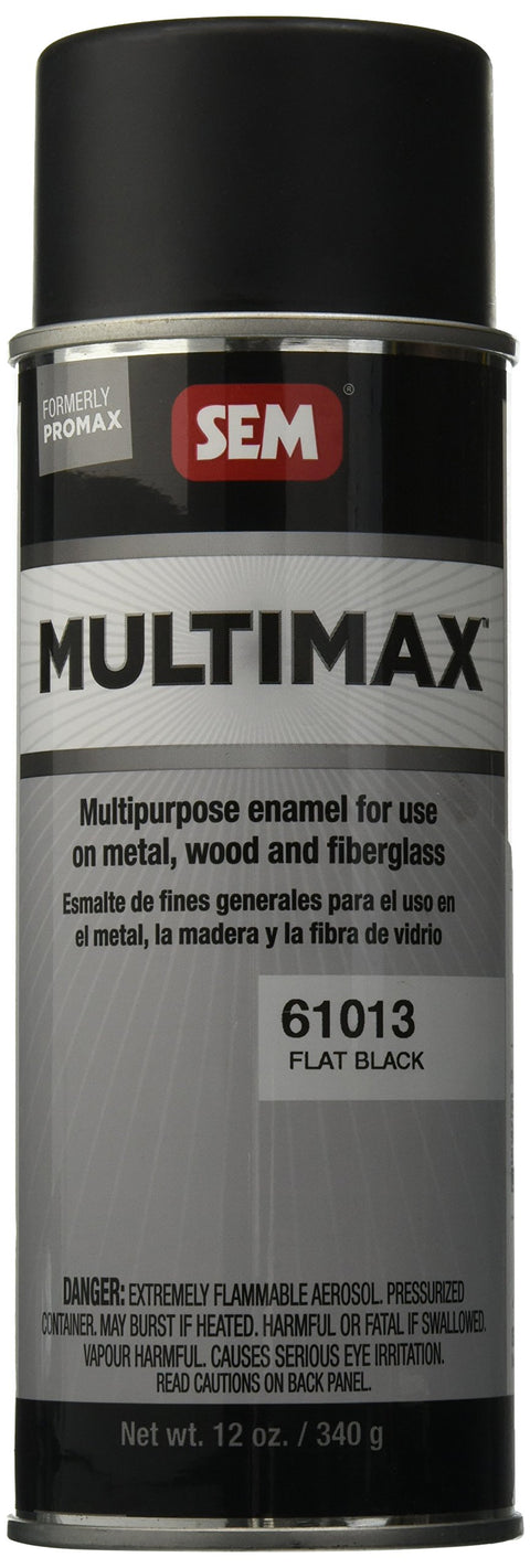 SEM 61013 Flat Black Promax General Purpose Enamel - 12 oz.