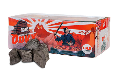 Jealous Devil 10 lbs. All Natural Onyx Binchotan Lump Charcoal - Premium BBQ Fuel for Grilling