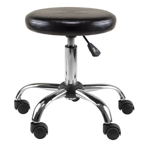 Winsome Wood Clark Round Cushion Swivel Stool with Adjustable Height