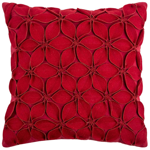 Rizzy Home | T07925 | Cover Only Decorative Pillow | 18"x18" Red/Pink/
