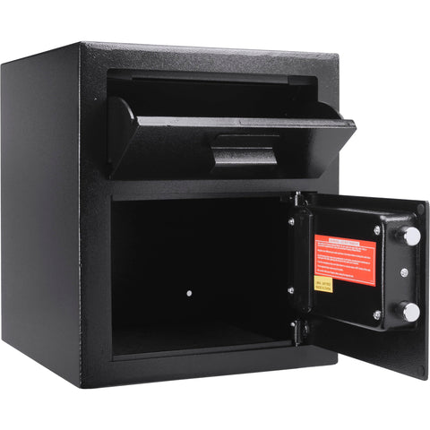 Barska Depository Safe with Digital Keypad – Steel Drop Safe for Cash & Mail – Dual PIN Access, Anti-Pry Hinges, Mounting Kit Included