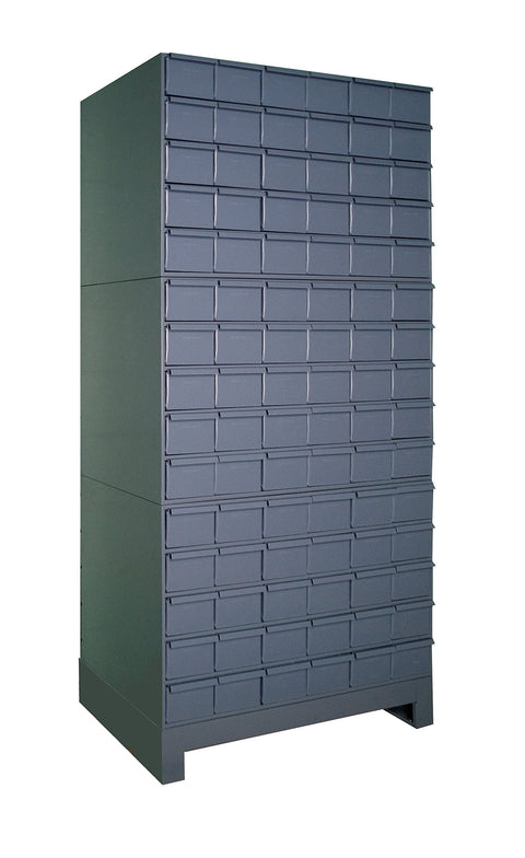 90 Drawers 17-3/4 Inch Deep Steel Construction For Small Part Storage Gray