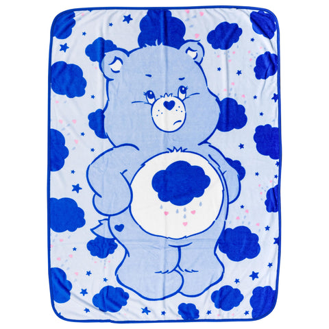 Silver Buffalo Care Bears Grumpy Bear 45" x 60" Fleece Throw, Soft and Cozy Blanket, 185 GSM