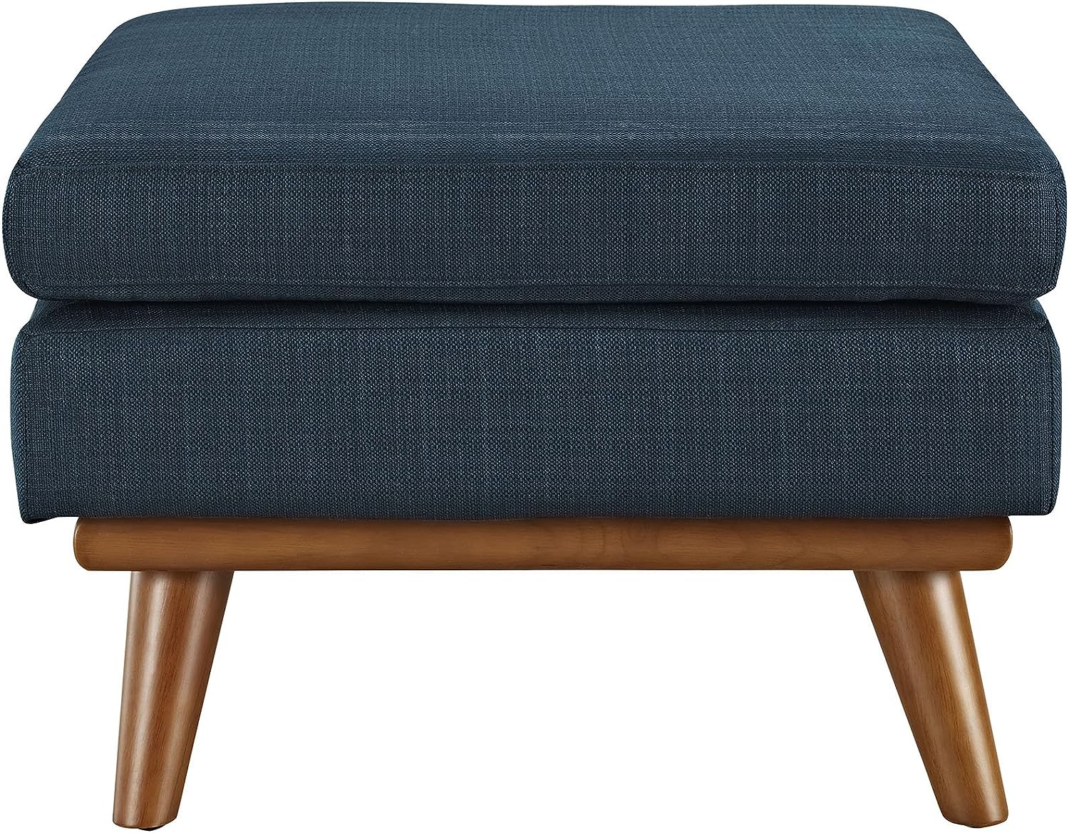 Modway Engage Mid-Century Modern Upholstered Fabric Ottoman in Azure
