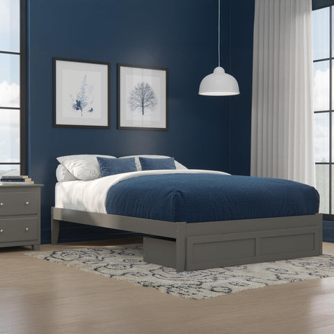 AFI, Colorado Queen Platform Bed with Storage Drawer, Grey