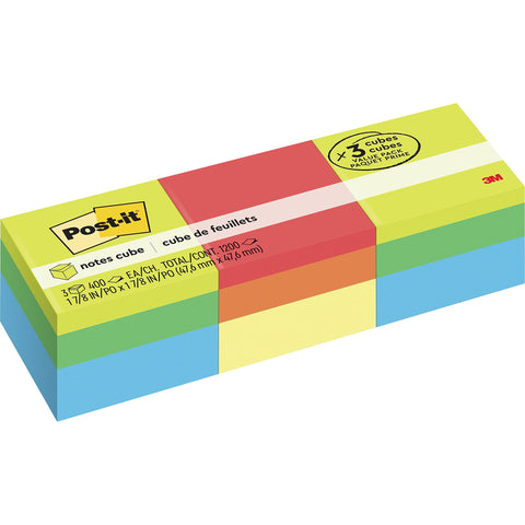 POST-IT NOTE CUBE 2X2 CAPETOWN AND FLORAL FANTASY PACK OF 3