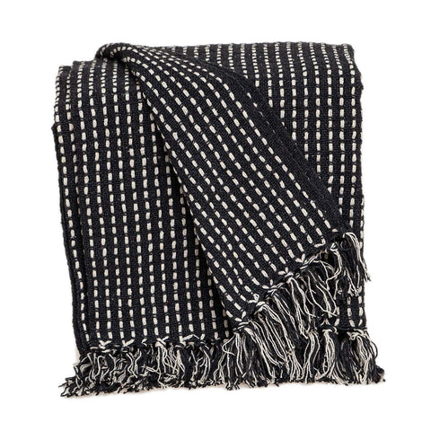 Parkland Collection Petra Casual Black 52" x 67" Woven Handloom Throw