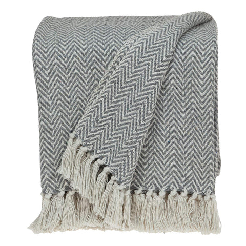 Parkland Collection Isla Transitional Gray 52" x 67" Woven Handloom Throw
