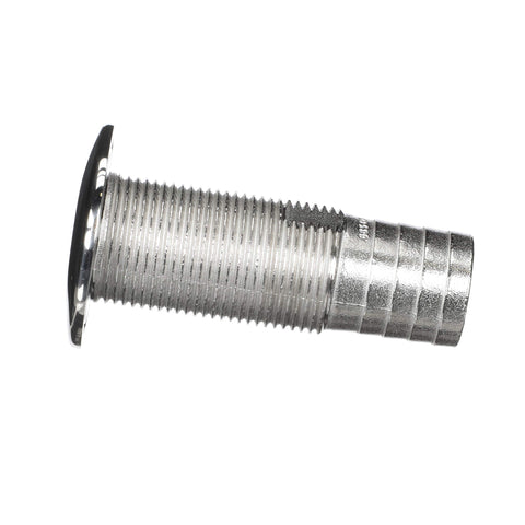 Attwood 66549-3 Stainless Steel Barbed Standard Length Straight Thru-Hull, 1 1/8-Inch
