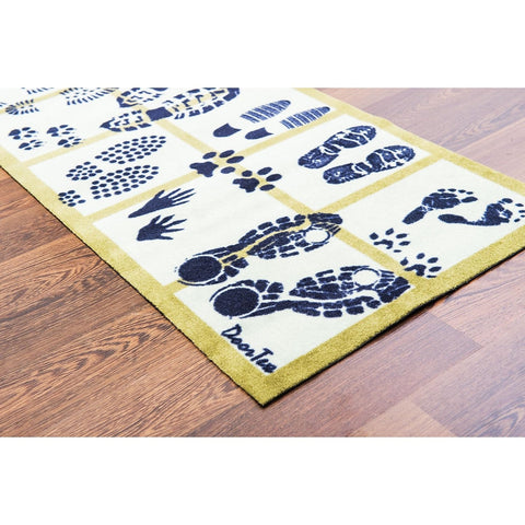 P-Tex Long Utility Pet Indoor Entrance Runner Mat 20" x 55" Shoe and Paw Print Design