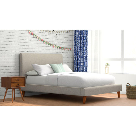 Alpine Furniture Britney Bed, California King, Gray