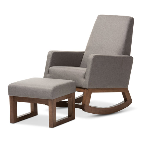 Baxton Studio Yahiya Rocking-Chairs, Grey