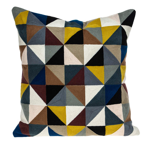 Parkland Collection Eskora Contemporary Multicolor Pillow Cover with Poly Insert