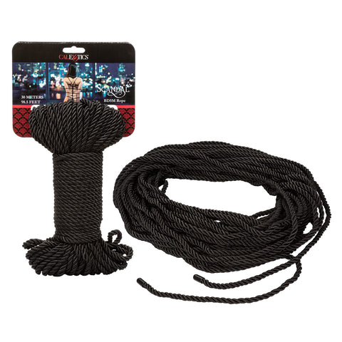 CalExotics Scandal BDSM Rope for Adult Sex Bondage Play - 98.5 Feet (30 Meters) Black