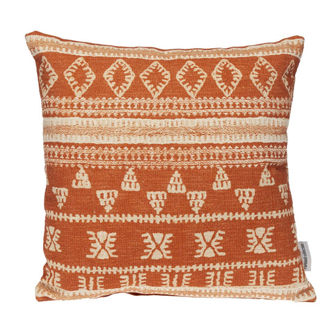 Parkland Collection Transitional Tribal Orange 18" x 18" Pillow