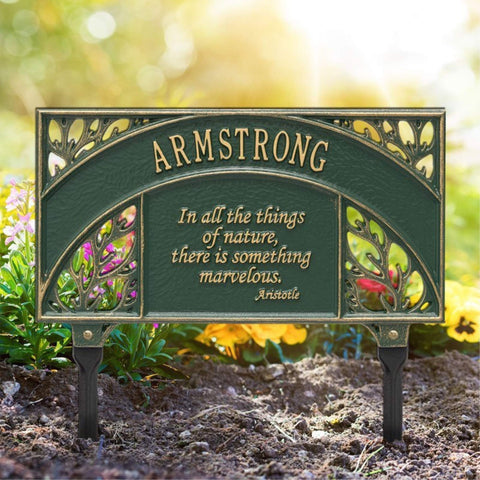 1752 - Personalized One Line Standard Aristotle Garden Lawn