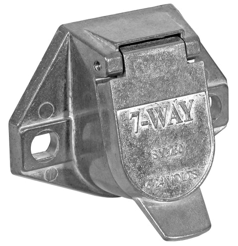 Buyers Products TC1007 7-Way Truck End Trailer Connector (Round, Metal), Medium