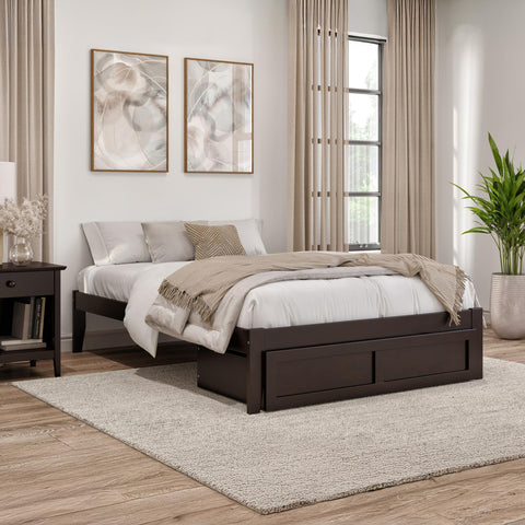 AFI, Colorado Full Platform Bed with Storage Drawer, Espresso