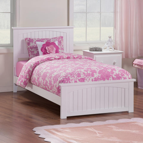 AFI, Nantucket Twin Foundation Bed with Matching Footboard, White