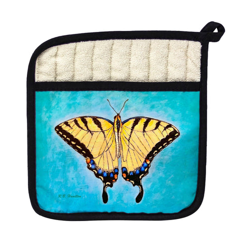 Spreadwing Tiger Swallowtail Butterfly Pot Holder - 9x9