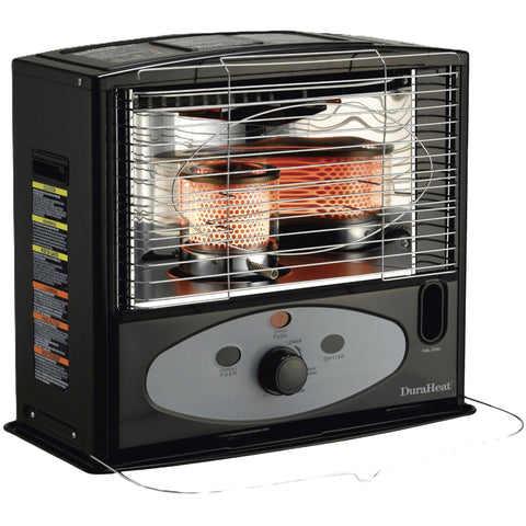 Dura Heat Radiant Kerosene Heater with Glass Burner, 10,000 BTUs, Heats Up to 450 Sq Ft Area, Tip-Over Shut-Off Protection - Kerosene Space Heater Indoor DH1100