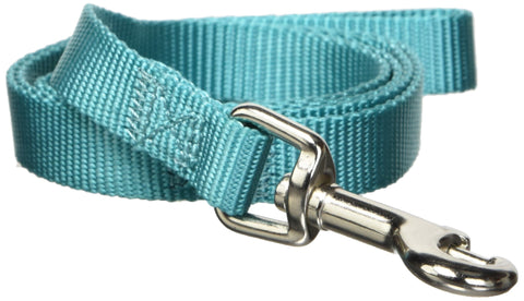 Zack & Zoey Basic Nylon Dog Leash, 4-Feet x 5/8-Inch Lead, Bluebird