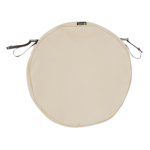 Classic Accessories Montlake Water-Resistant 18 x 2 Inch Round Outdoor Chair Seat Cushion Slip Cover, Patio Furniture Cushion Cover, Heather Grey, Patio Furniture Cushion Covers