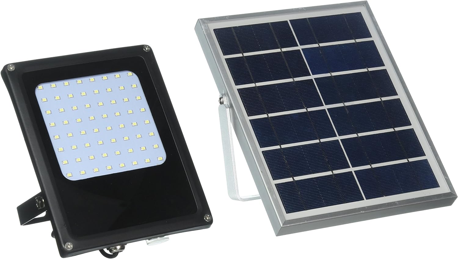 eLEDing Solar Powered 5-Watt Black Finish Outdoor Integrated LED Landscape Flood Spot Light w/Brightness Selectable for Safety and Decoration