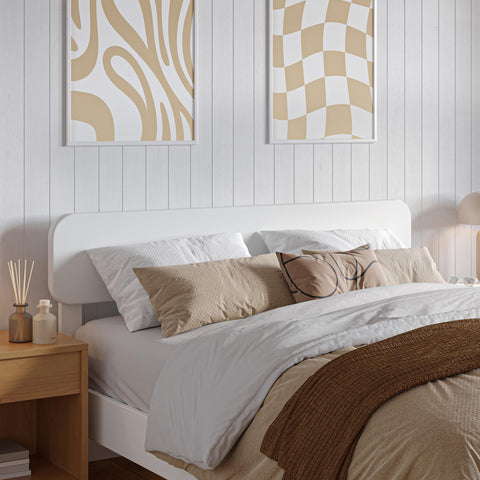 AFI Florence Full Solid Wood Headboard in White