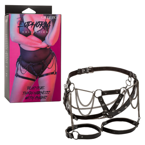 CalExotics Euphoria Collection Plus Size Thigh Harness With Chains