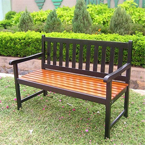 International Caravan Furniture Piece Outdoor 4 Foot Wood Bench