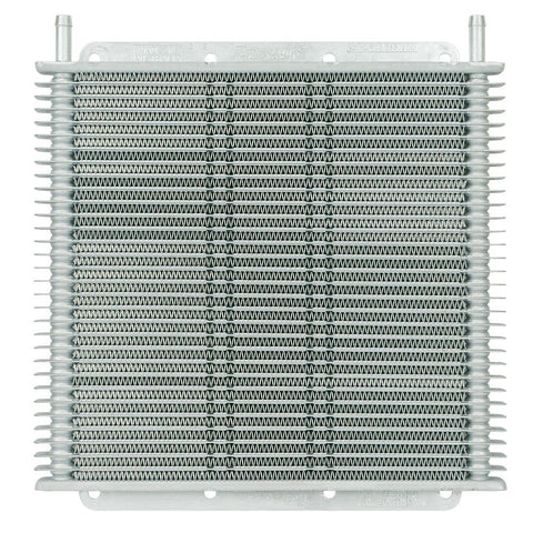 (400130) Stacked Plate 30-Row Transmission Cooler, 11 x 10 x 3/4" with 3/8 inch Barbed Fittings